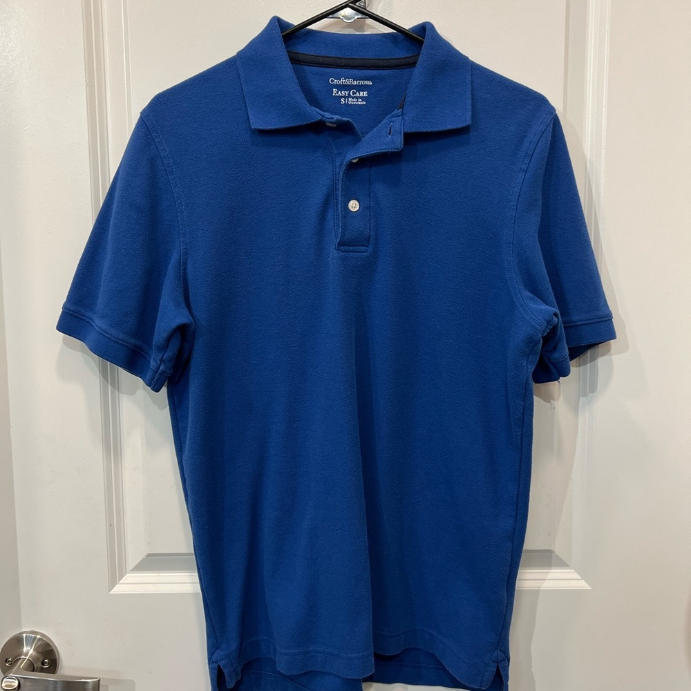 Croft & Barrow Easy Care Cotton/Poly Blend Classic Polo Shirt, Blue - Picture 5 of 8